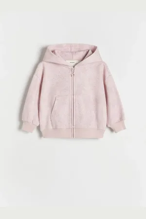 Reserved Brokatowa bluza z kapturem