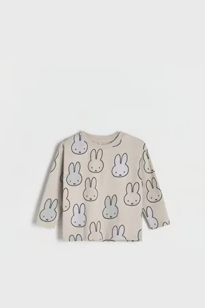 Reserved Bawełniany longsleeve Miffy