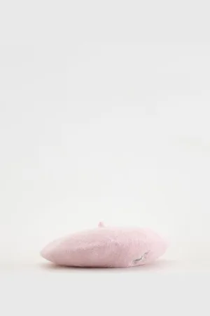 Reserved Wełniany beret z haftem