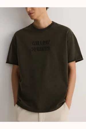 Reserved T-shirt boxy z efektem sprania