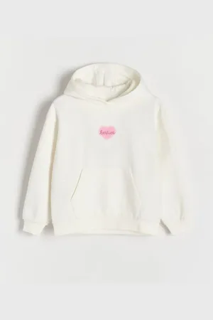Reserved Bawełniana bluza z nadrukiem