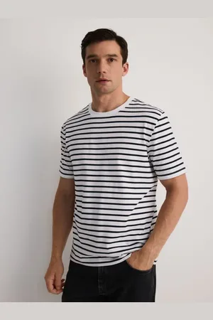 Reserved T-shirt regular w paski