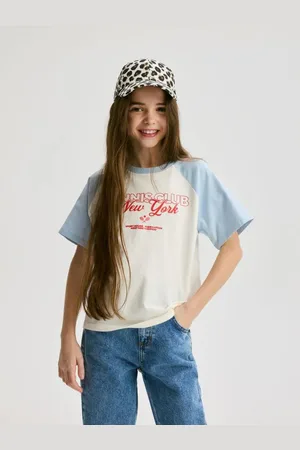 Reserved Bawełniany t-shirt z nadrukiem