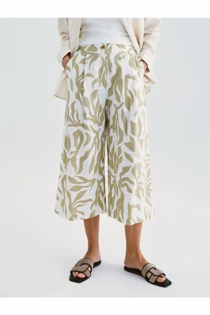 Reserved Spodnie culotte z lnem