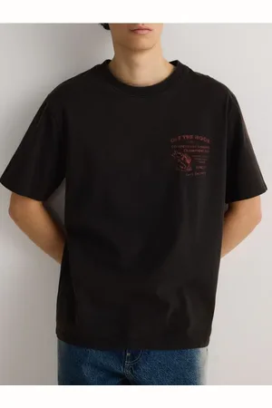 Reserved T-shirt oversize z nadrukiem