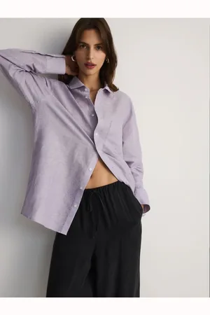 Reserved Koszula comfort fit z lnem