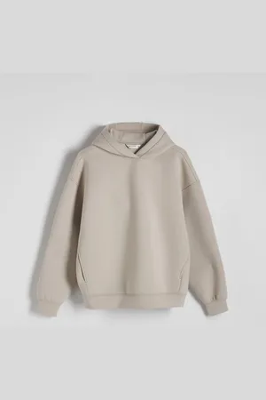 Reserved Gładka bluza z kapturem