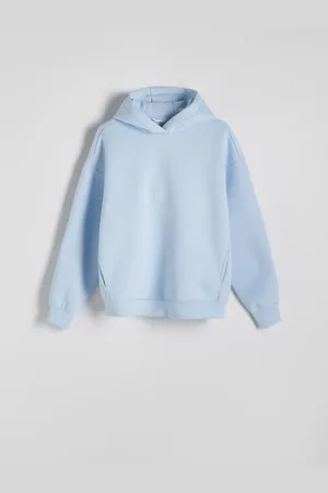 Reserved Gładka bluza z kapturem