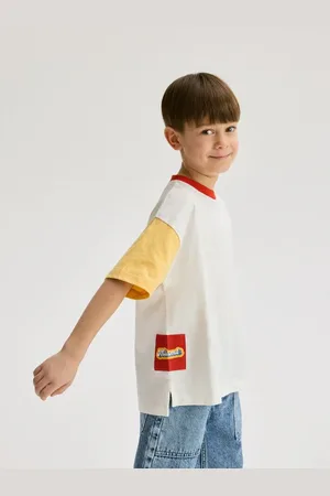 Reserved Bawełniany t-shirt oversize