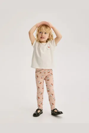 Reserved Prążkowne legginsy Miffy