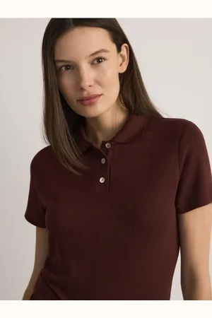 Reserved T-shirt polo z wiskozą