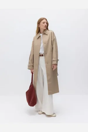 Reserved Trencz oversize z paskiem