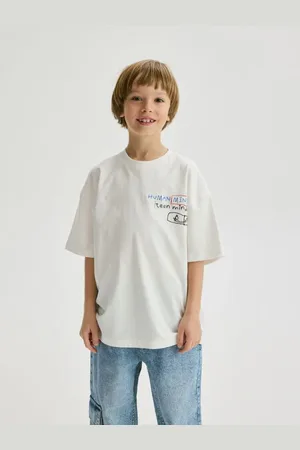 Reserved Bawełniany t-shirt z nadrukiem