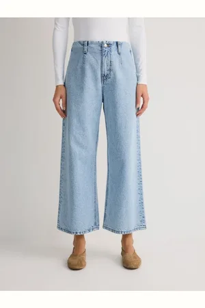 Reserved Jeansy culotte z wysokim stanem