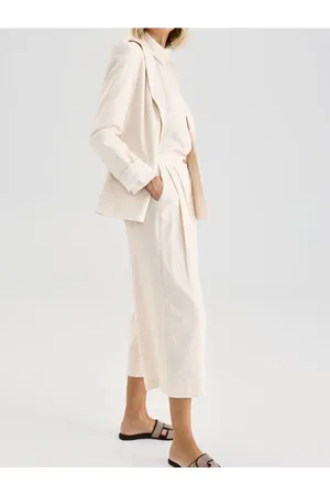 Reserved Spodnie culotte z lnem