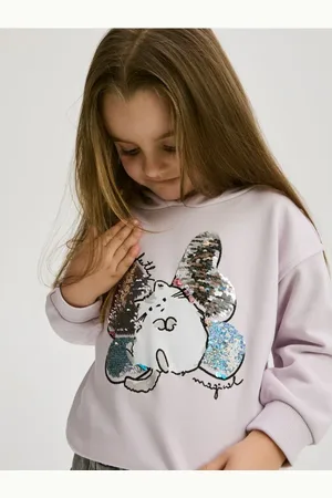 Reserved Bluza z cekinową aplikacją