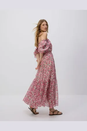 Reserved Wzorzysta sukienka maxi