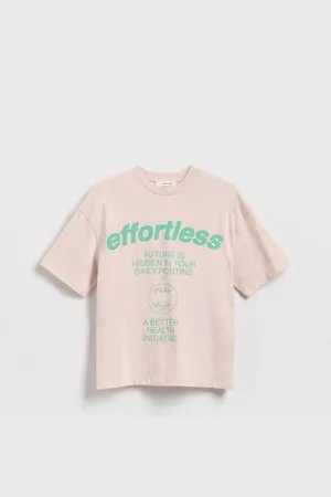 Reserved Bawełniany t-shirt z nadrukiem