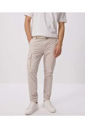 Reserved Spodnie cargo slim z paskiem