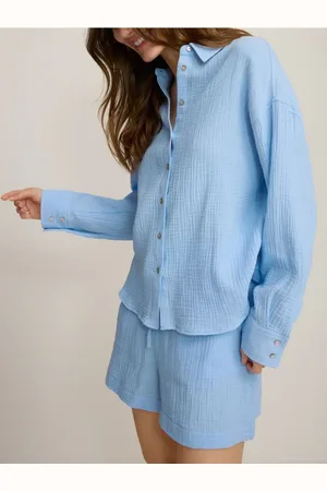 Reserved Koszula oversize z bawełnianego muślinu