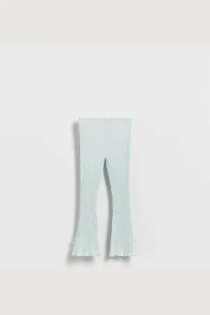 Reserved Prążkowane legginsy z kokardką
