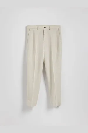 Reserved Spodnie chino regular z lnem