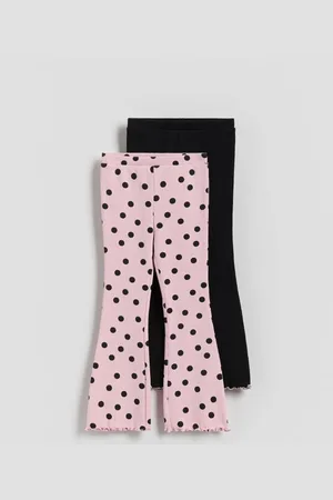 Reserved Prążkowane legginsy z bawełny 2 pack