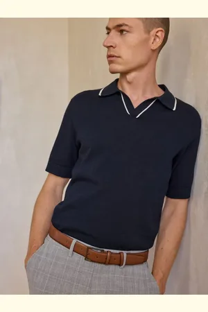 Reserved Polo z domieszką lnu