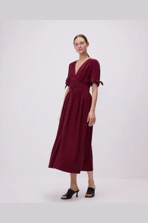 Reserved Sukienka maxi z dodatkiem lnu
