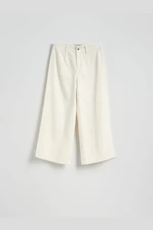 Reserved Jeansy culotte z wysokim stanem