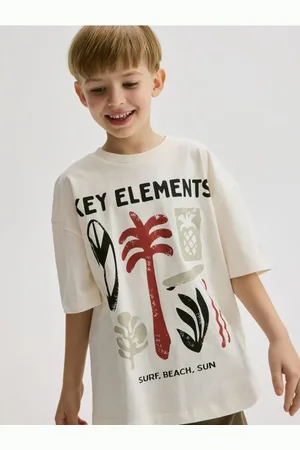 Reserved Bawełniany t-shirt z nadrukiem