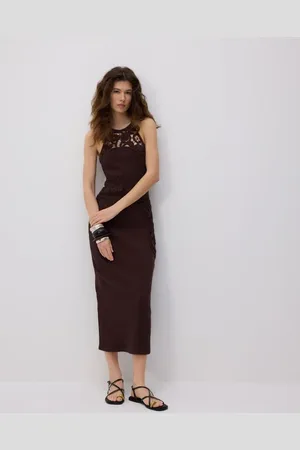 Reserved Bawełniana sukienka maxi