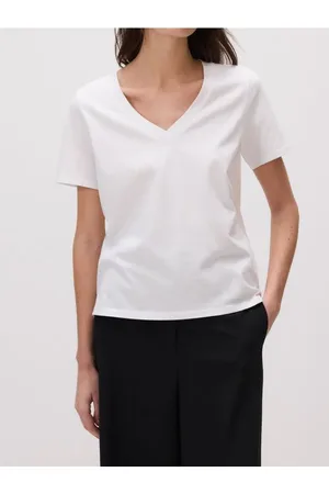 Reserved T-shirt regular z dekotem V