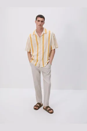 Reserved Spodnie regular fit z lnem