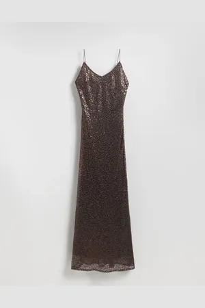 Reserved Cekinowa sukienka maxi