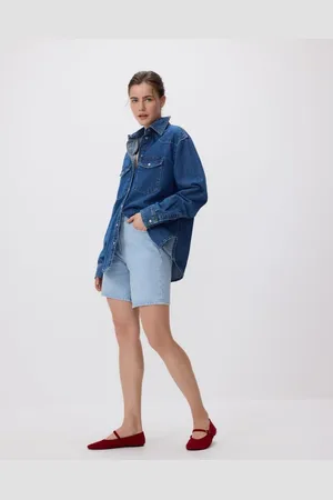 Reserved Jeansowa koszula oversize