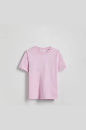 Reserved T-shirt regular z merceryzowanej bawełny