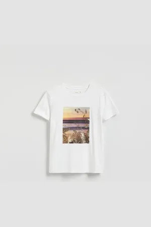 Reserved Bawełniany t-shirt z nadrukiem