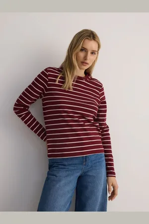 Reserved Longsleeve z merceryzowanej bawełny