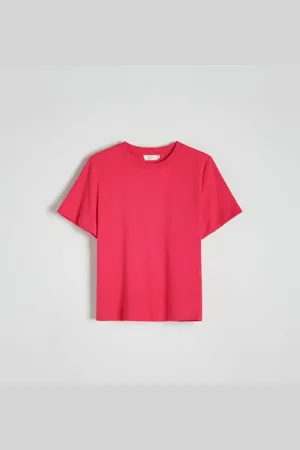 Reserved T-shirt regular z merceryzowanej bawełny
