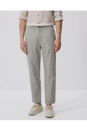Reserved Spodnie regular fit z lnem