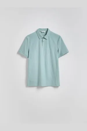 Reserved Polo z merceryzowanej bawełny