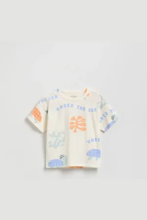 Reserved Bawełniany t-shirt z nadrukiem