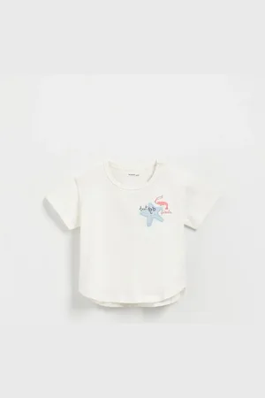 Reserved T-shirt z morskim motywem