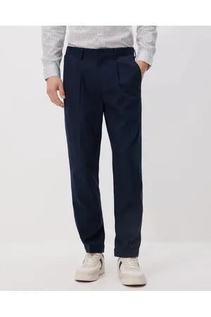 Reserved Spodnie chino slim z lnem