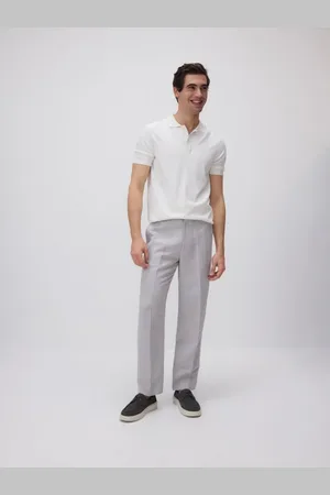 Reserved Spodnie chino regular z lnem