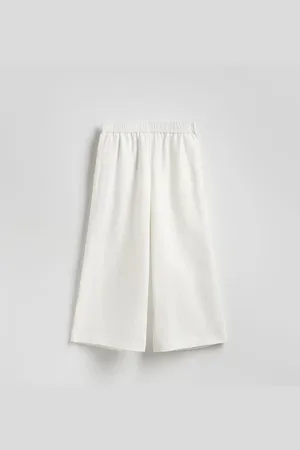 Reserved Lniane spodnie culotte