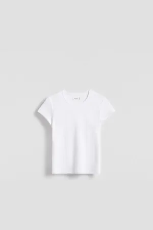 Reserved T-shirt z bawełny merceryzowanej