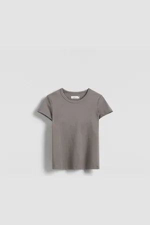 Reserved T-shirt z bawełny merceryzowanej