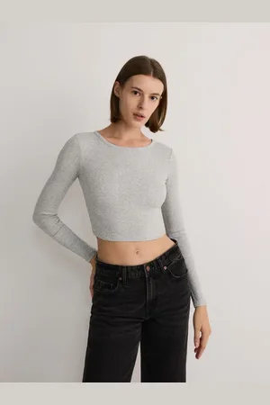 Reserved Krótki bawełniany longsleeve
